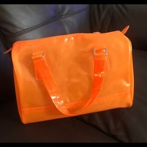 Clear Orange bag/ purse